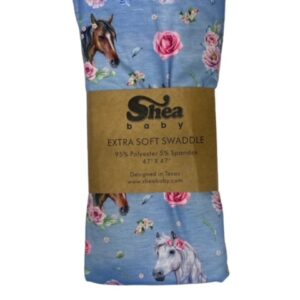 Blue Floral Horse Swaddle